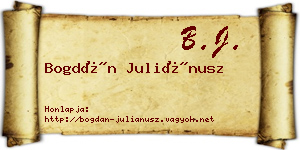 Bogdán Juliánusz névjegykártya